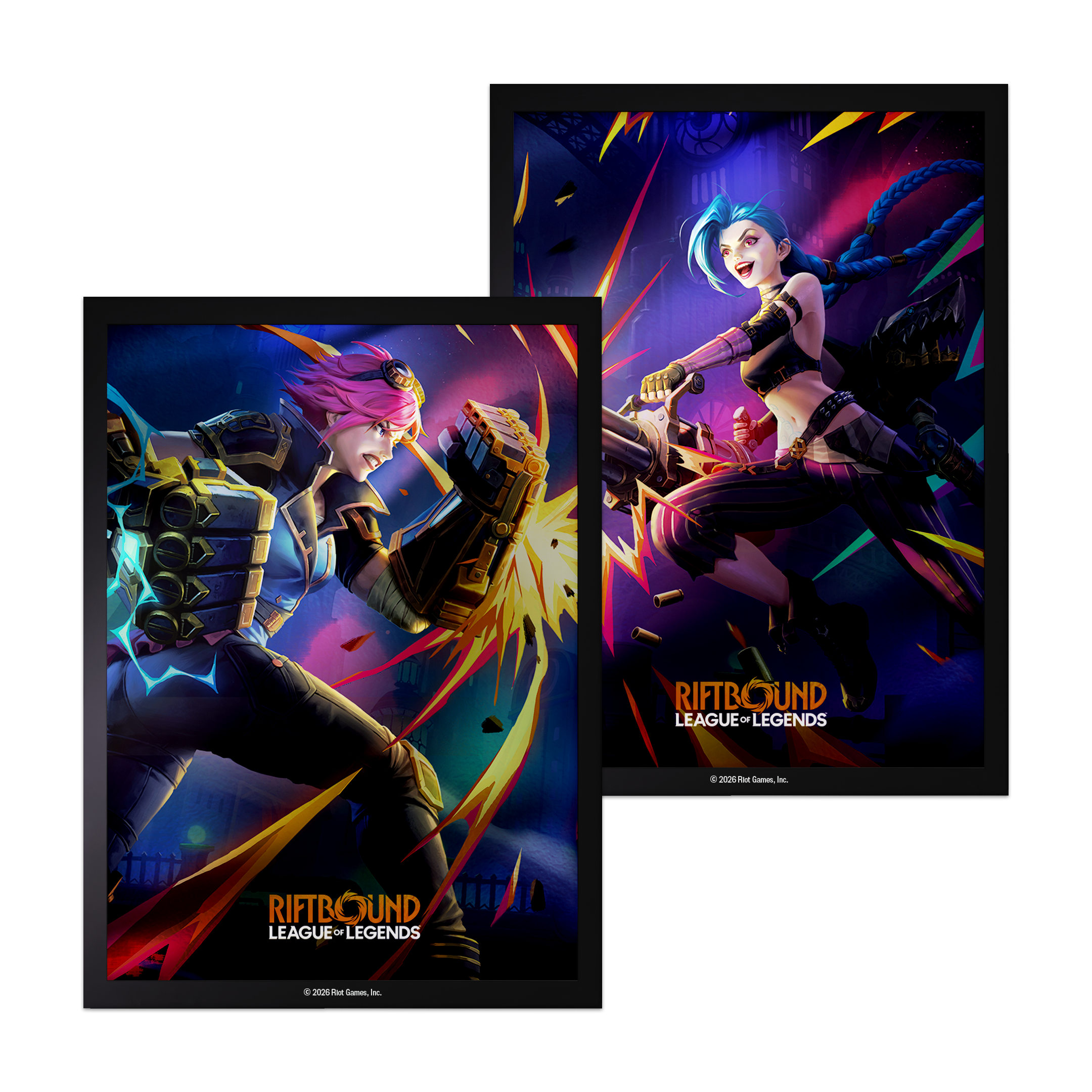 Riftbound Vendetta Art Sleeves: Vi vs Jinx