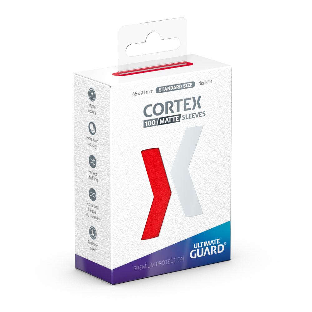 Cortex Sleeves Matte Standard Size (100) - Red view 2