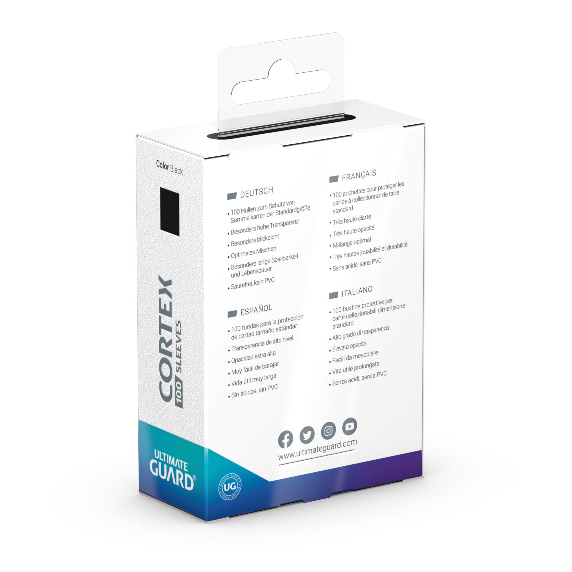Cortex Sleeves Standard Size (100) - Black view 3